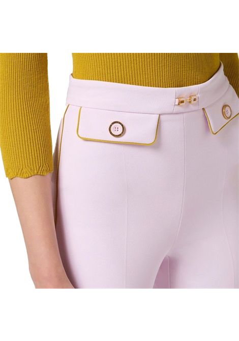 Pantalone Elisabetta Franchi donna PAT71151E2 DK3 lilla senape ELISABETTA FRANCHI | Pantaloni | PAT71151E2DK3